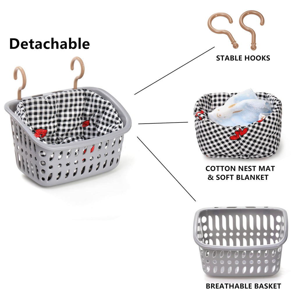 DEAYOU two hooks enable quick, secure cage installation.