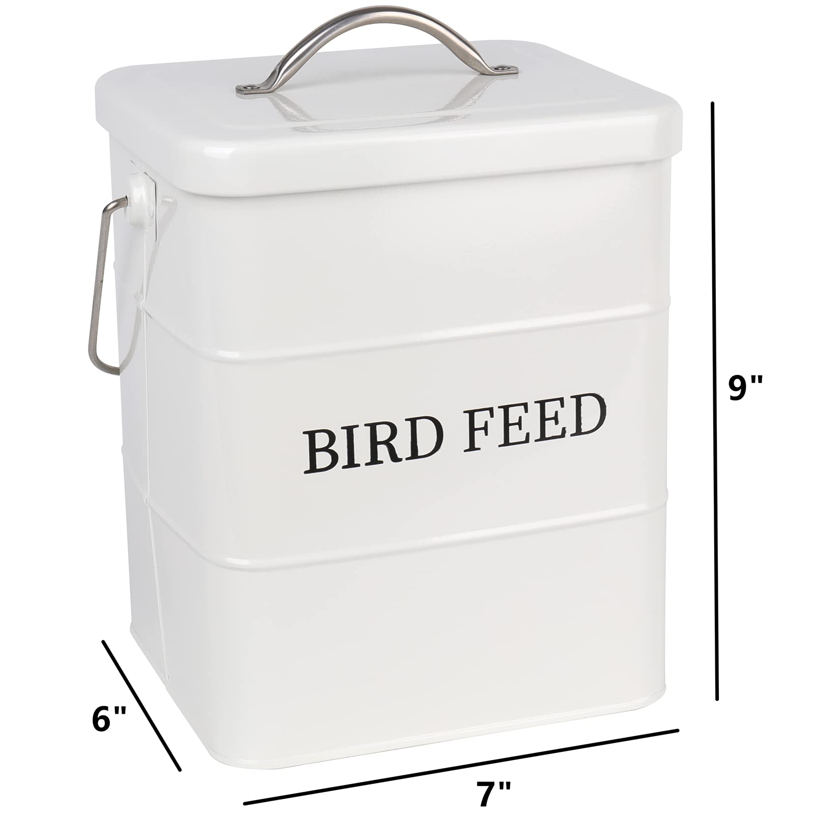 DEAYOU metal container with white enamel finish for durable storage.