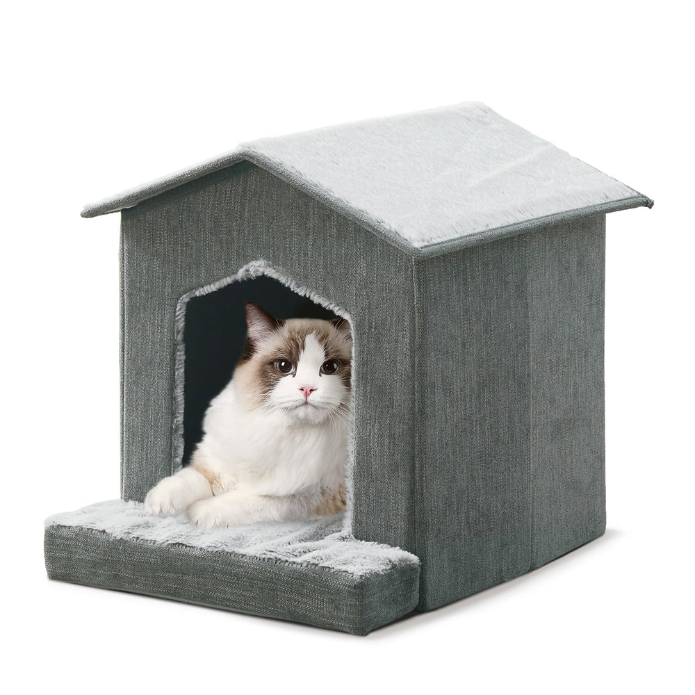 DEBANG HOME cat bed interior with plush lining for cozy naps.
