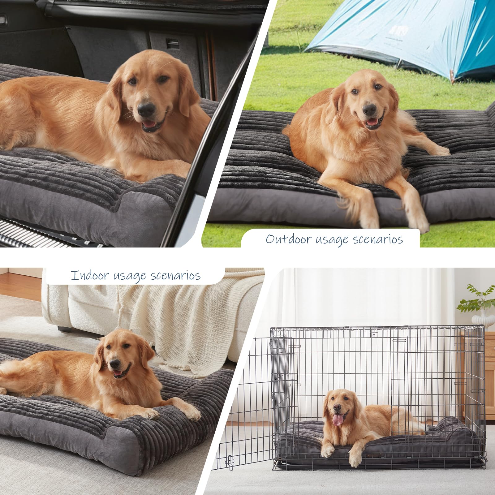 DEBANG HOME dog bed size chart helps choose the right fit