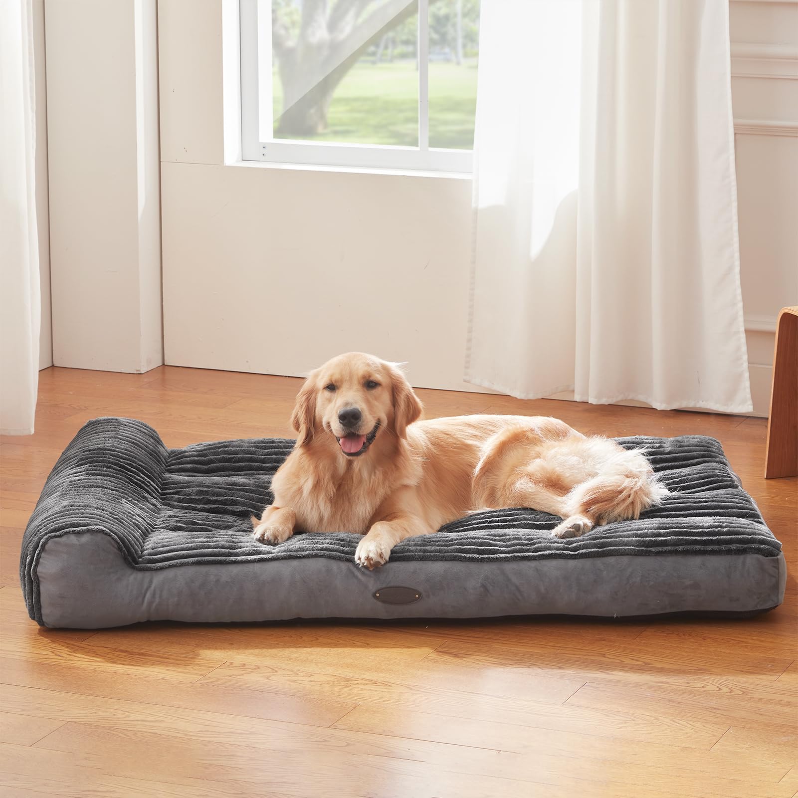 DEBANG HOME dog bed vacuum-pack unboxing shows easy setup