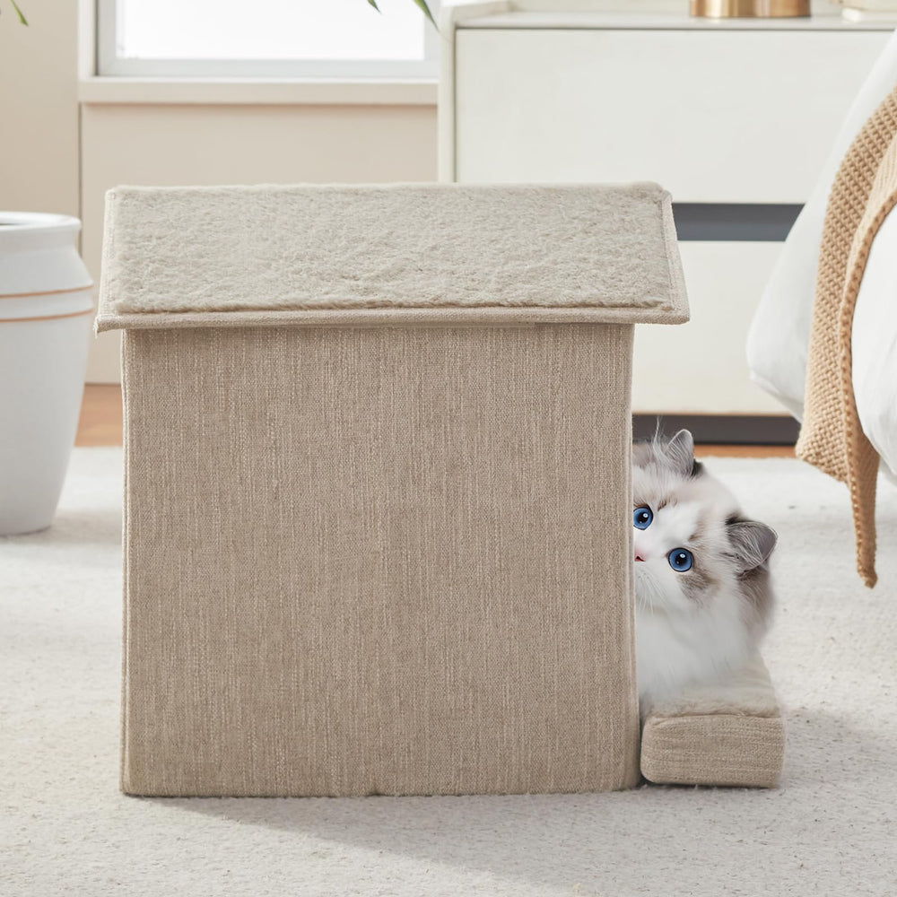 DEBANG HOME house-shaped cat tent with wide access.