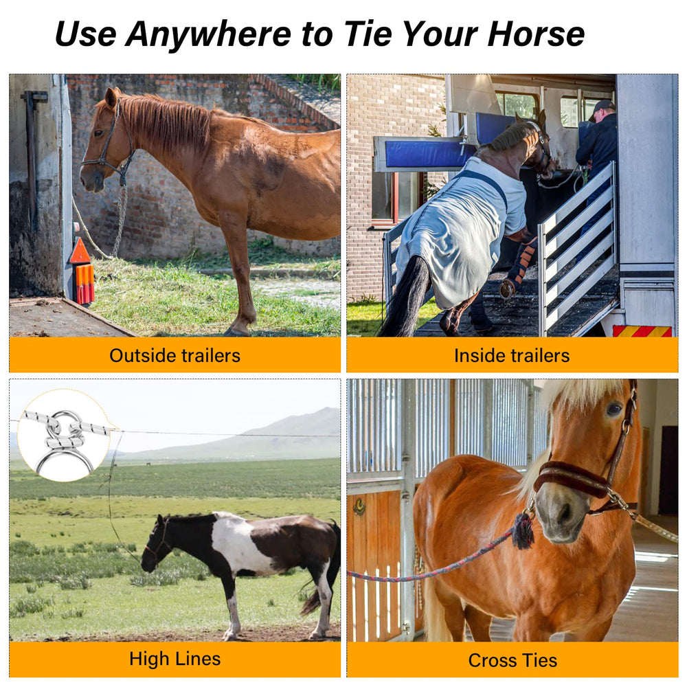 Debialo horse tie ring installation guide demonstrating quick setup.