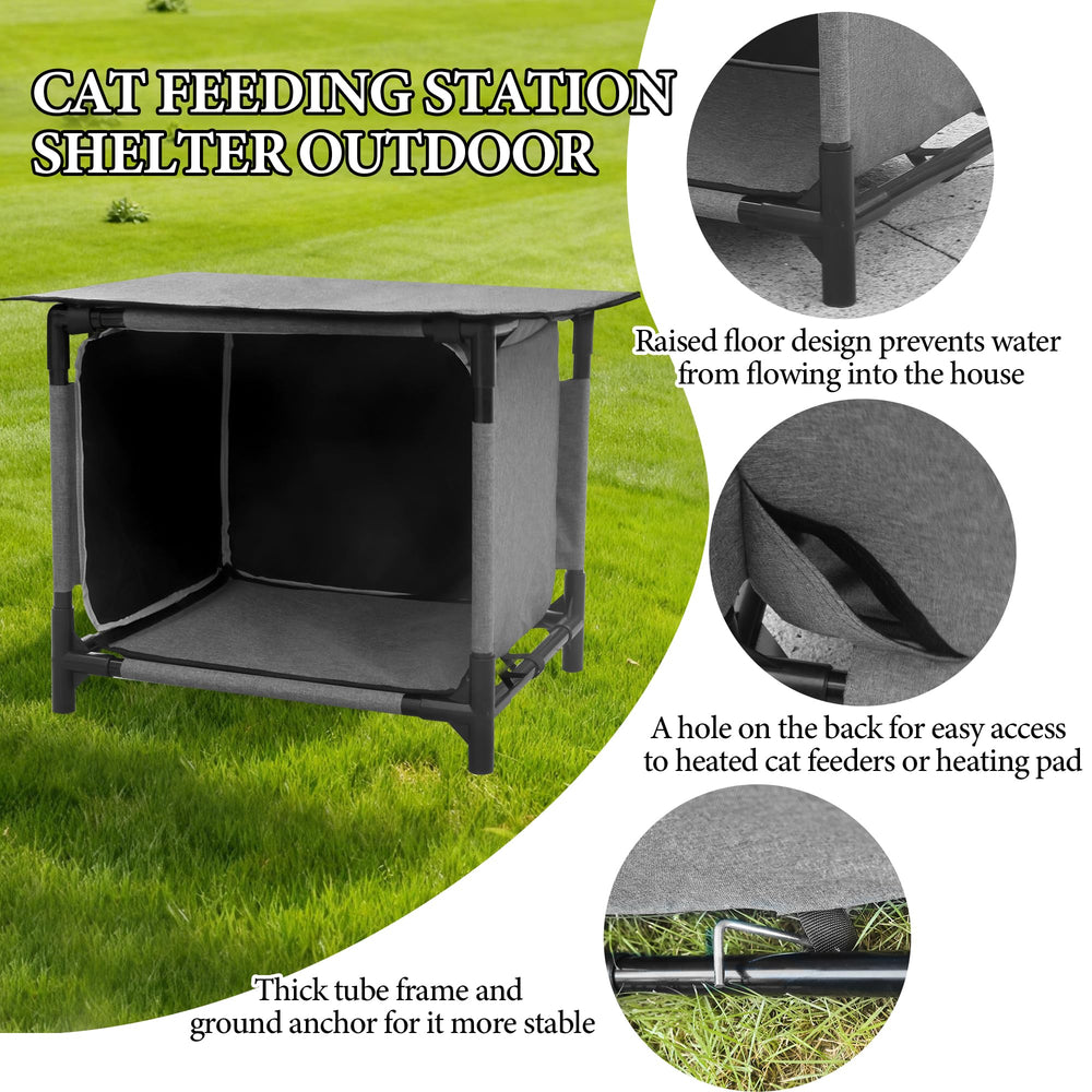 Deblue cat shelter roof detail in durable construction