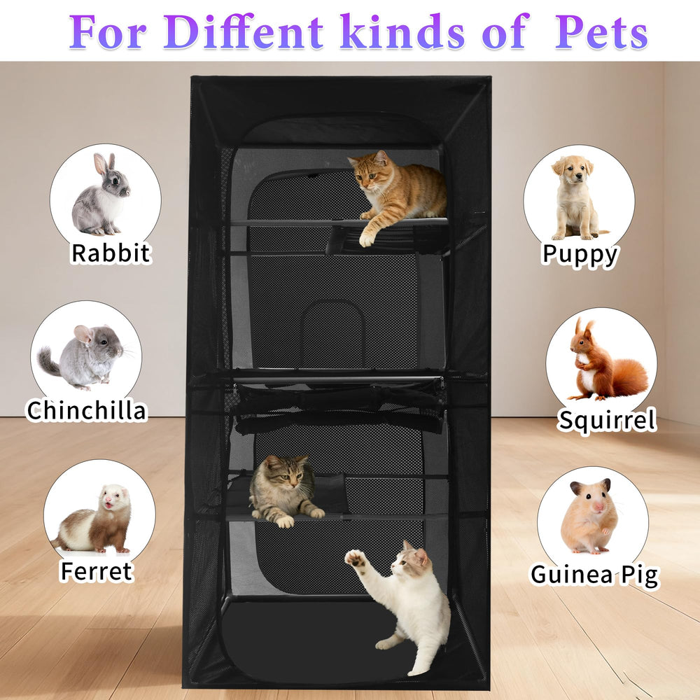 Deblue Catio backyard-use image illustrates safe, contained outdoor play
