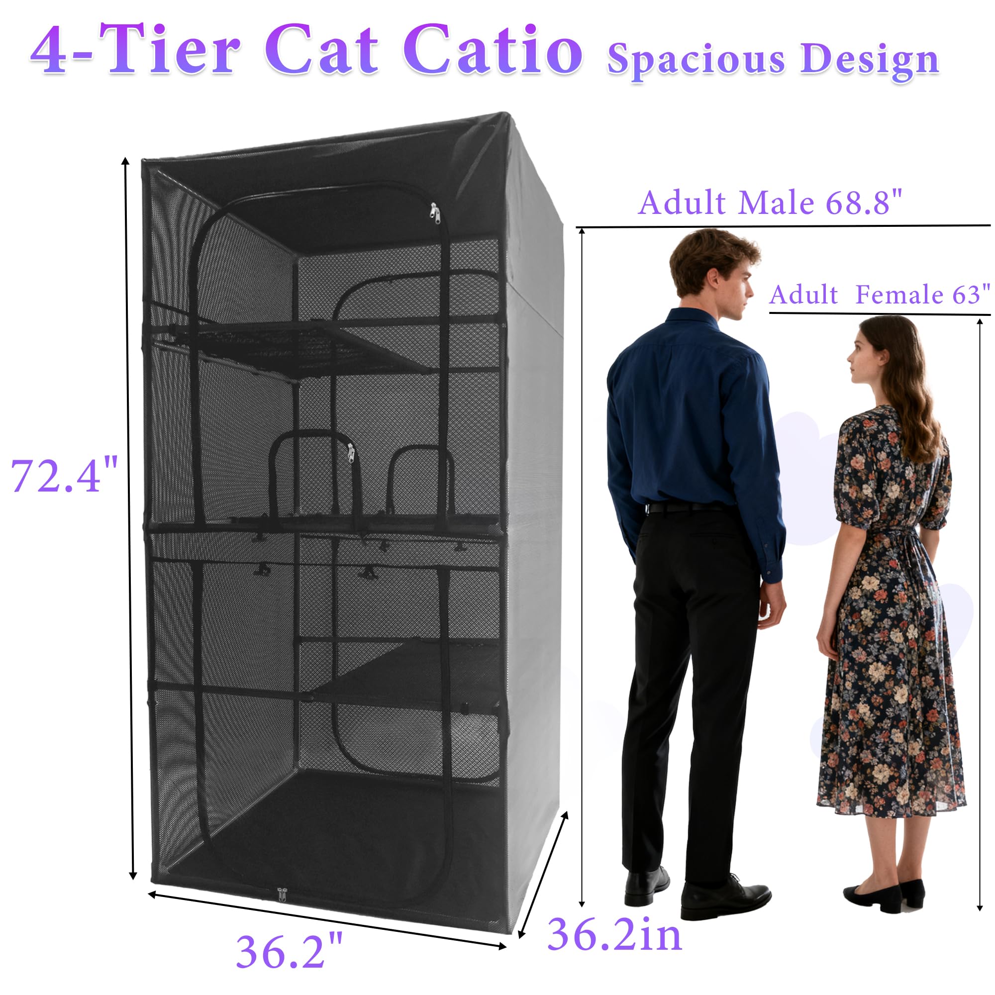 Deblue Catio multi-door-entry enables easy access and cleanup