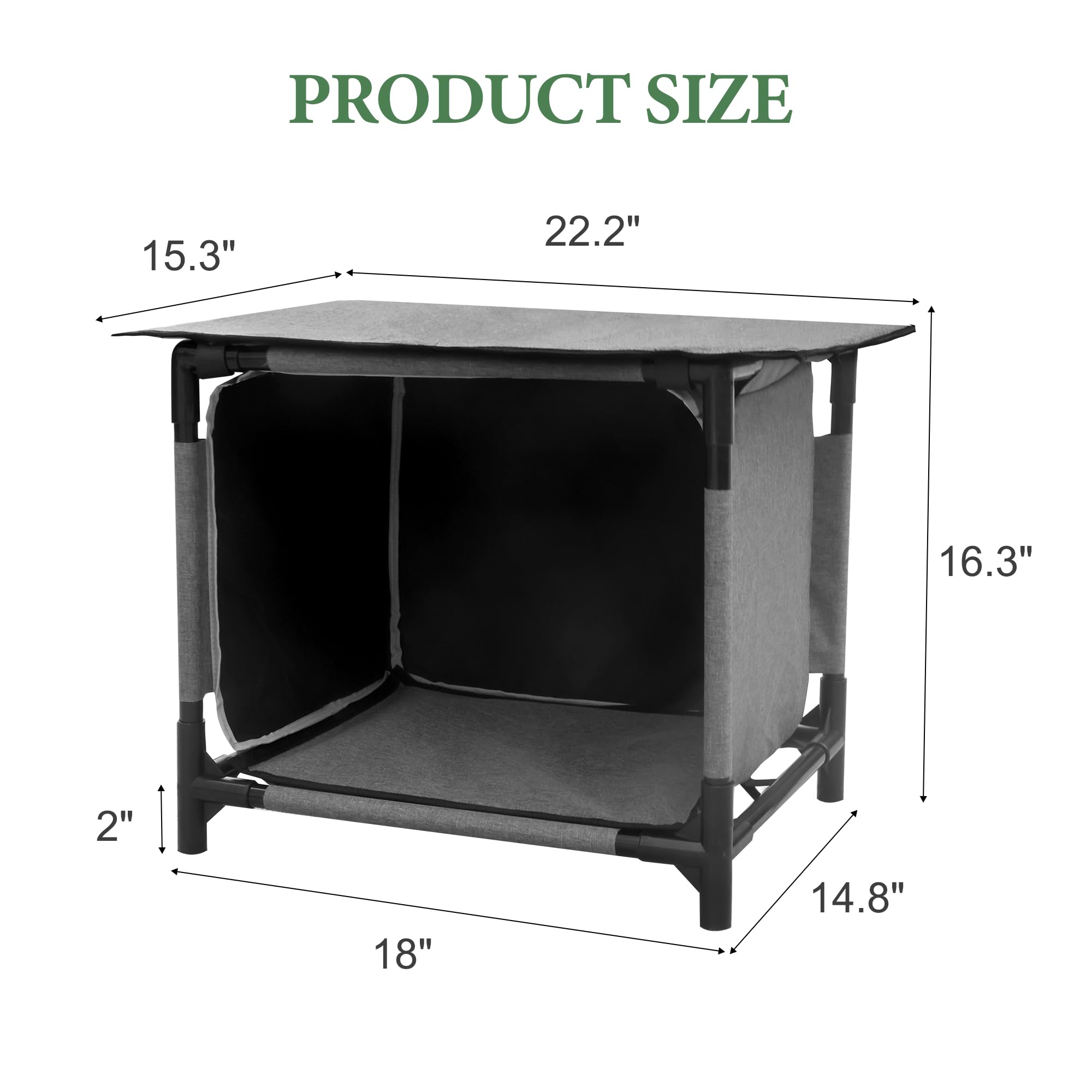 Deblue close-up of cationic fabric and thick frame for durability