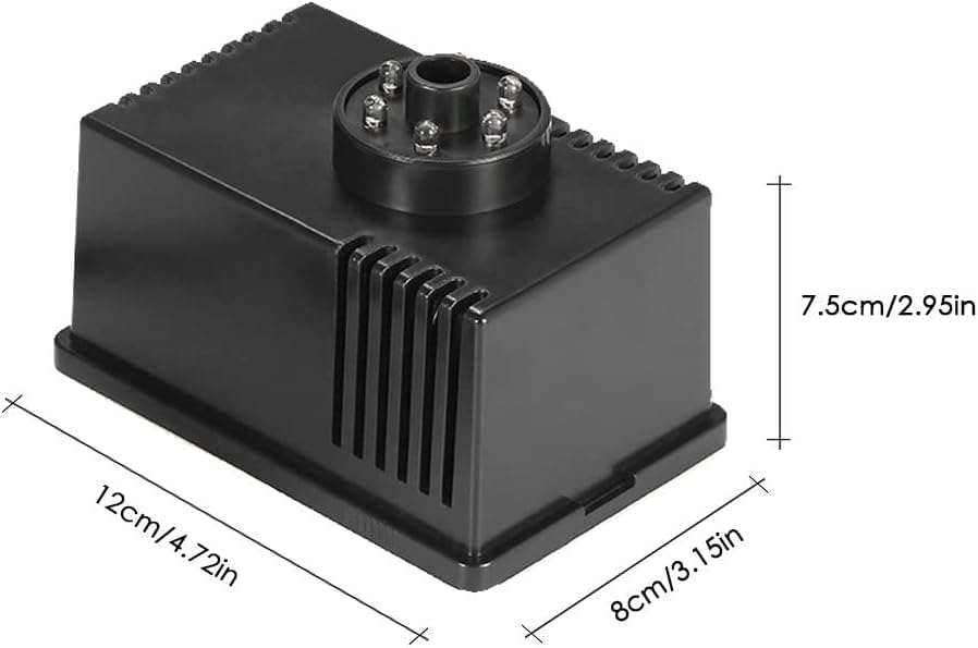 Decdeal unit includes three spray nozzles for varied fountain patterns