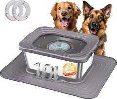 Decflow 10L stainless steel dog bowl for large breeds with ample capacity.