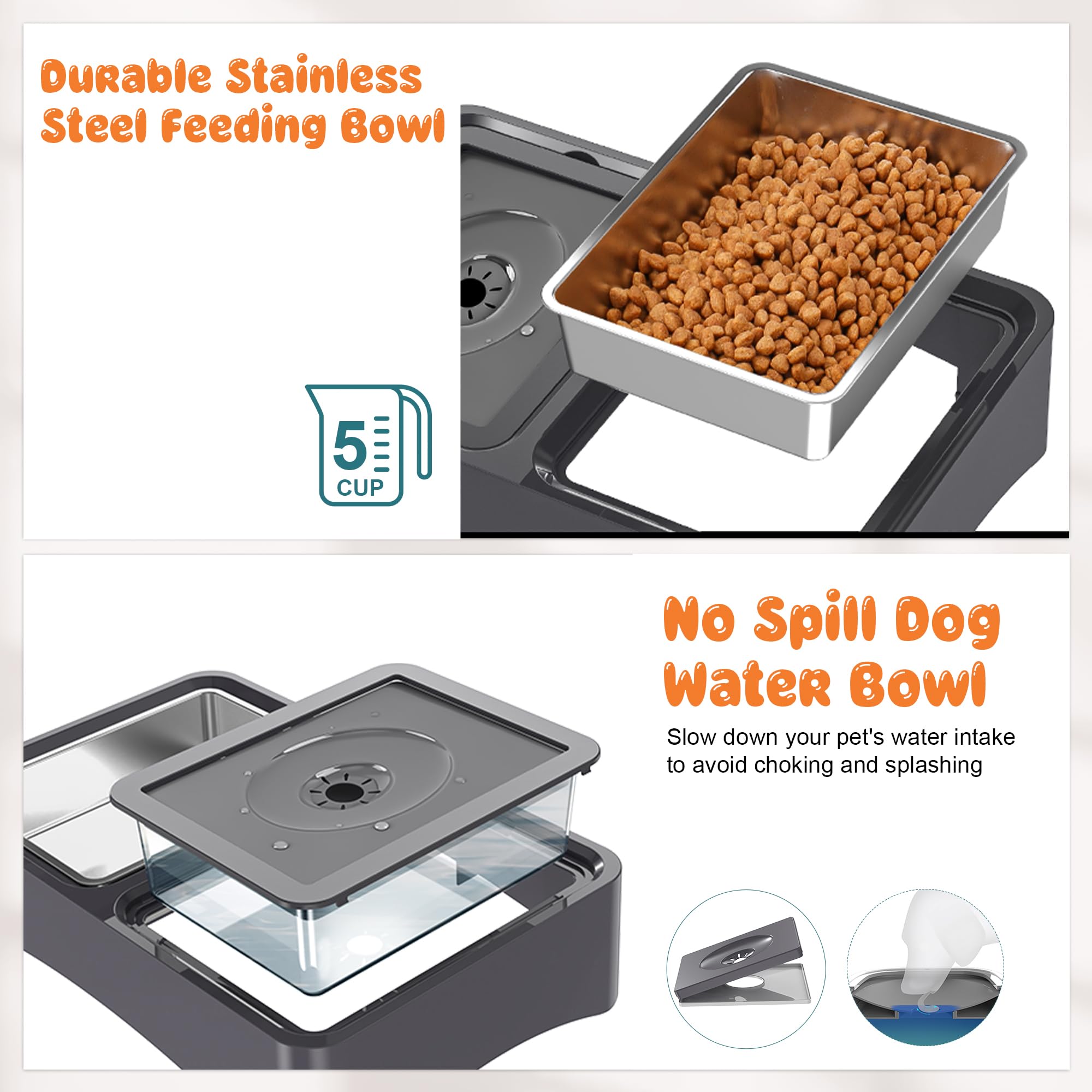Decflow anti-slip base keeps bowls steady during mealtime