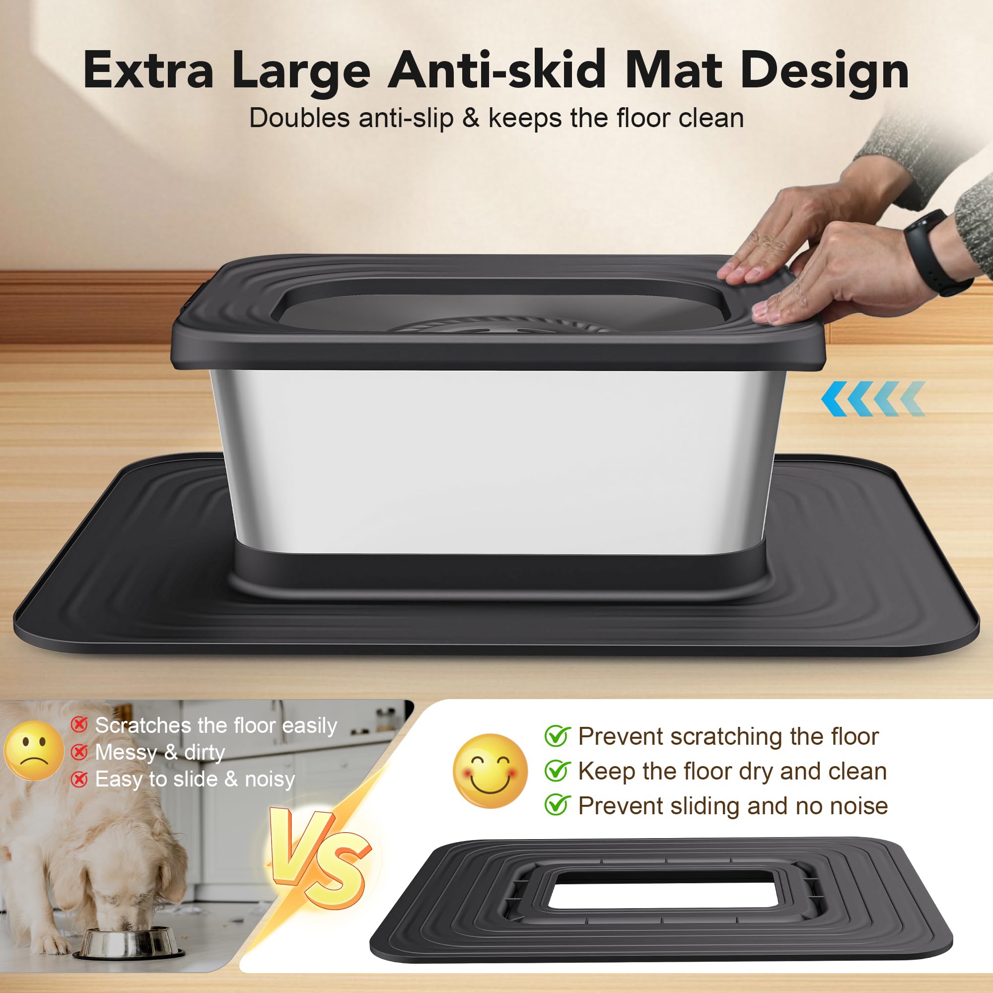 Decflow anti skid base 20x15 protects floors during active sipping.
