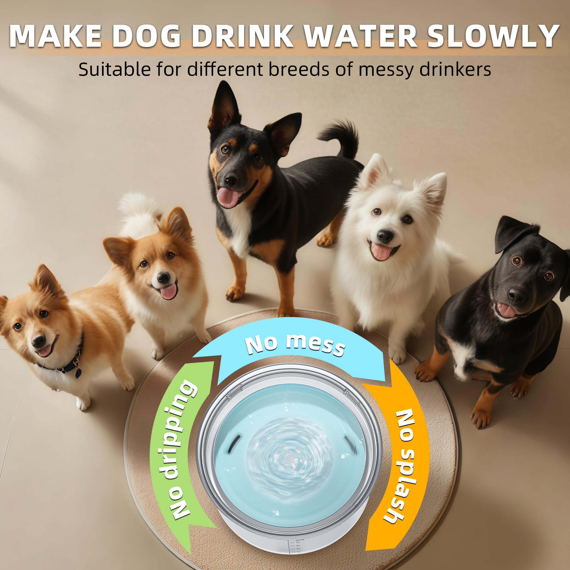 Decflow large-capacity bowl supports multi-pet households with fewer refills.