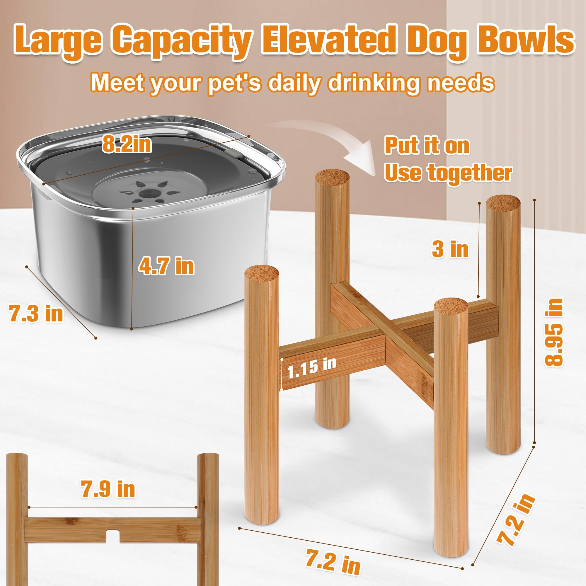 Decflow stainless steel dog water bowl offering durable, clean hydration