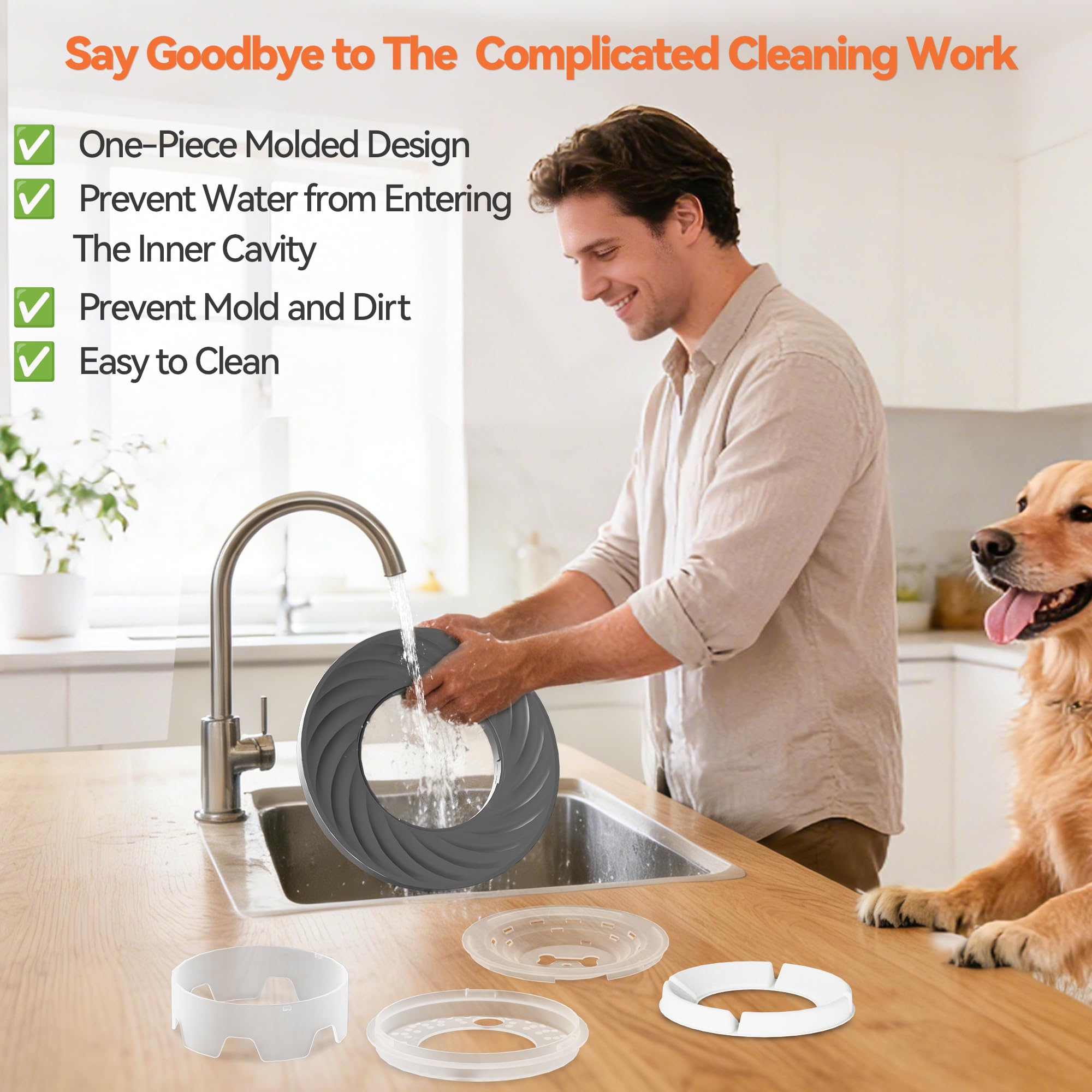 Decflow water filter system with activated carbon improves water quality.
