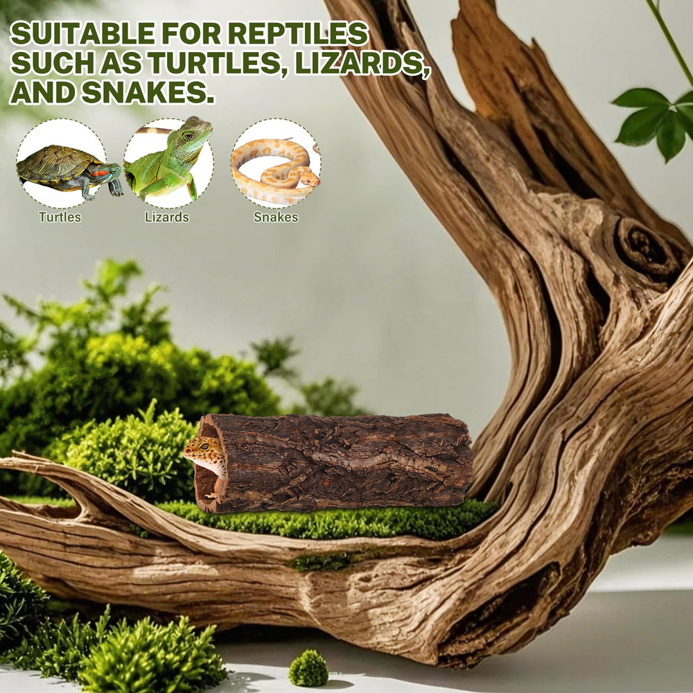 DECHOUS bearded dragon basking hide supports secure resting spots.