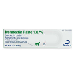 Dechra Ivermectin Paste syringe enabling precise equine dosing
