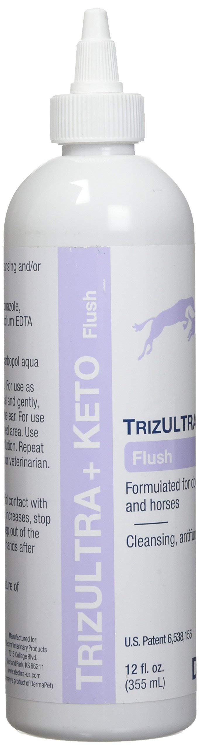 Applying TrizULTRA Keto Flush as a gentle skin flush for dogs, cats, and horses.