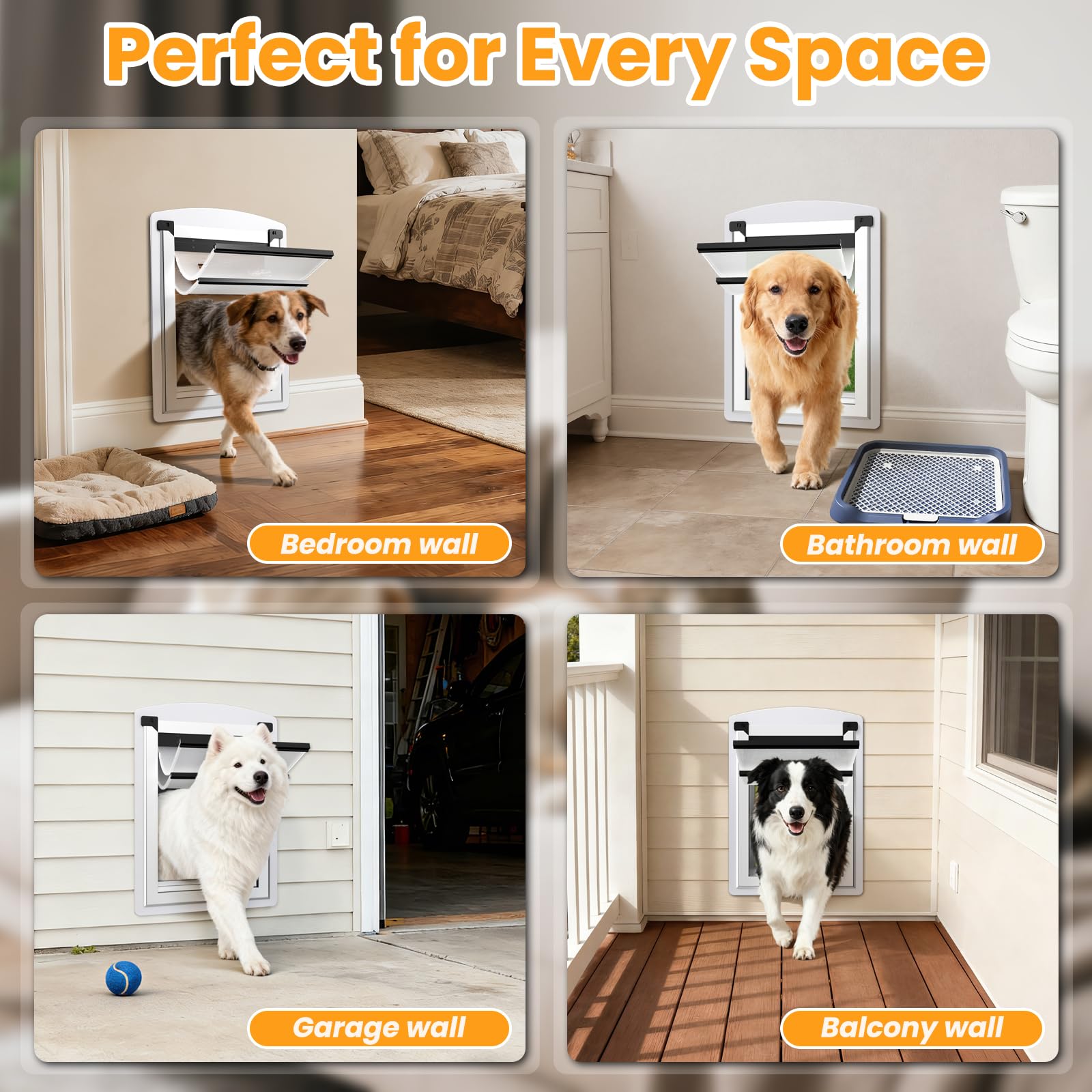 Decormax cat door wall fits walls from 3 9/10 to 7 7/8 inches