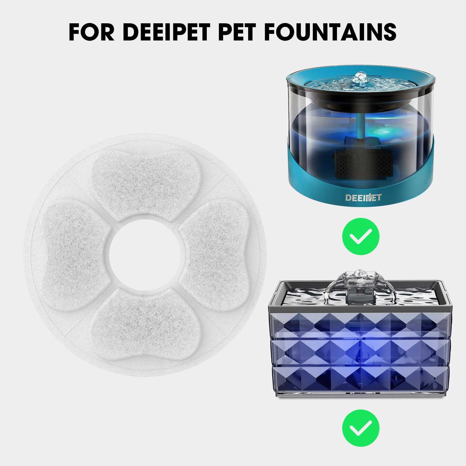 DEEIPET eight-pack replacement sponges for maintenance