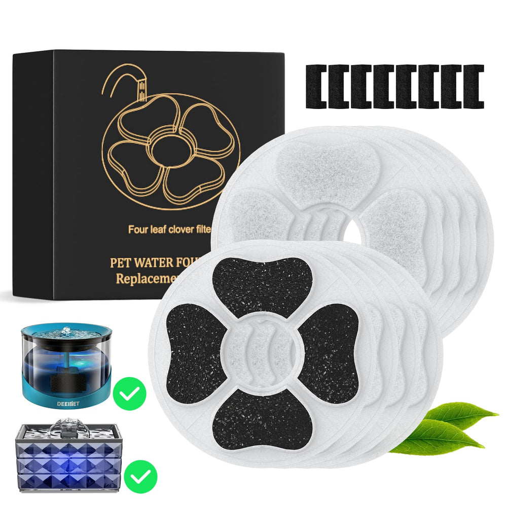 DEEIPET cat fountain filter with activated carbon for cleaner water