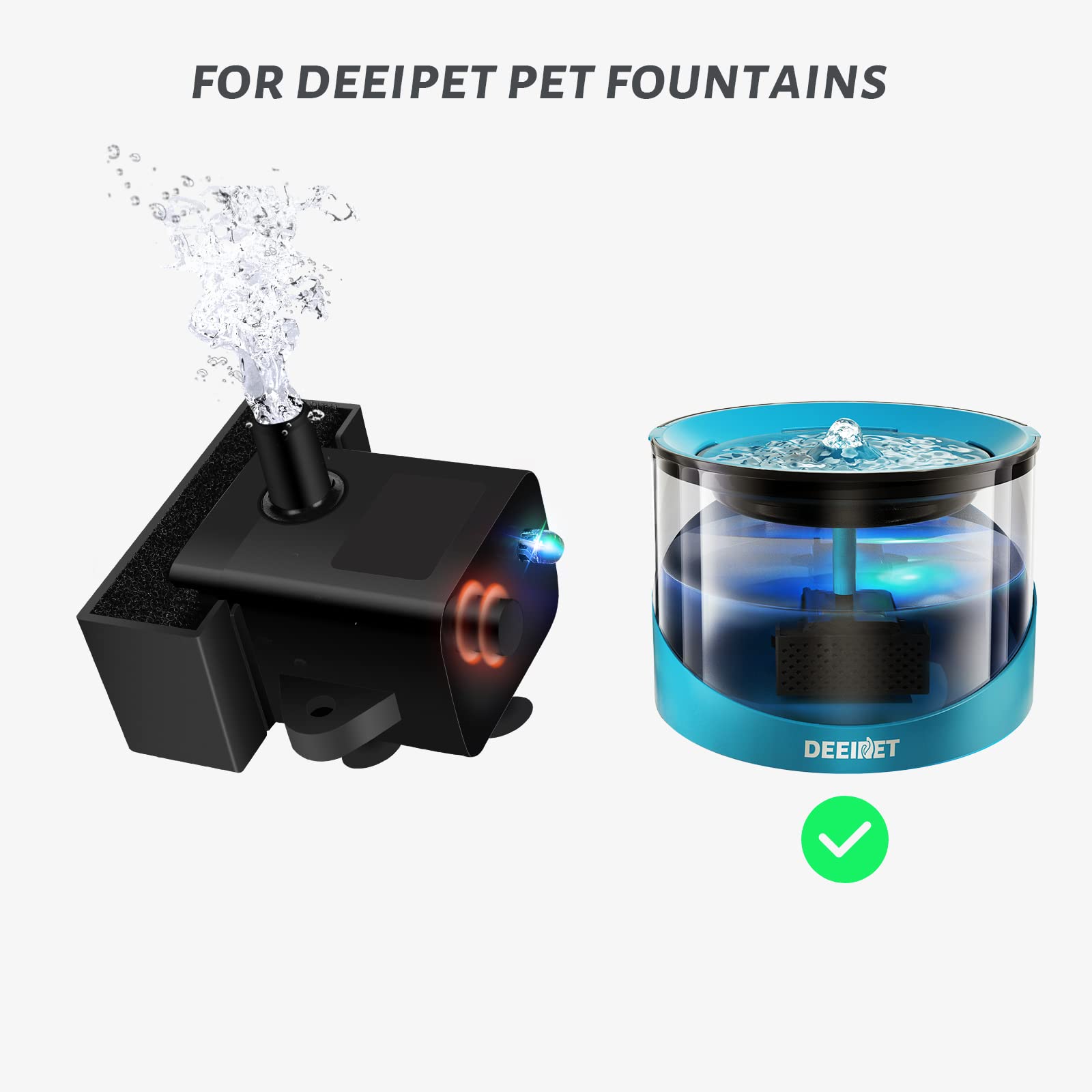 Included DEEIPET filter sponge supports easy filtration