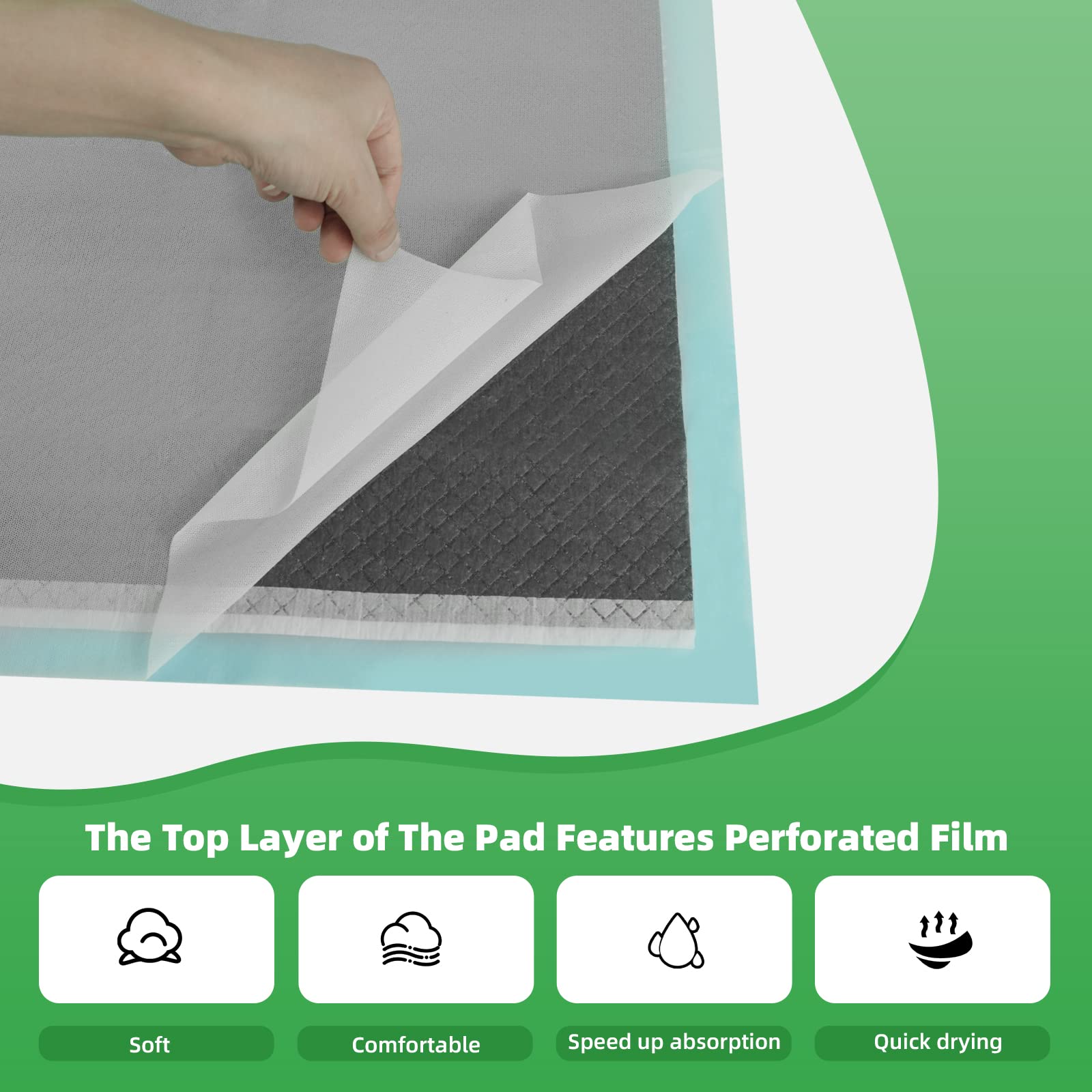 Deep Dear 30x26 inch pad unfurled showing large training area and leak-proof backing
