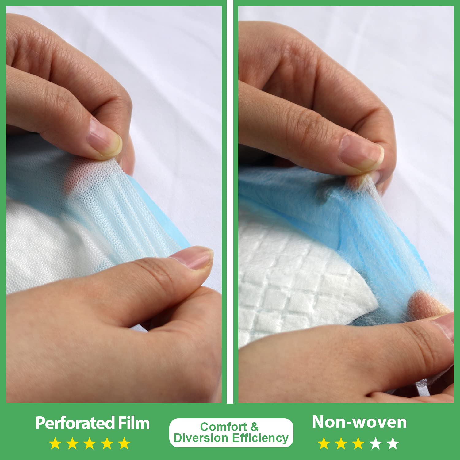 Deep Dear 6-layer absorbent design provides quick-dry surface for mess-free use.