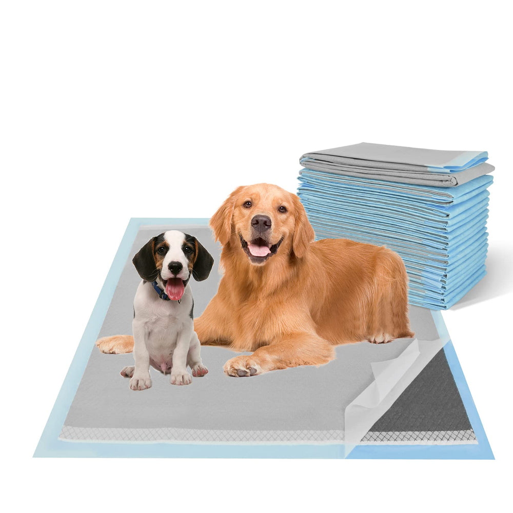 Deep Dear activated carbon puppy pad box front view highlighting odor control