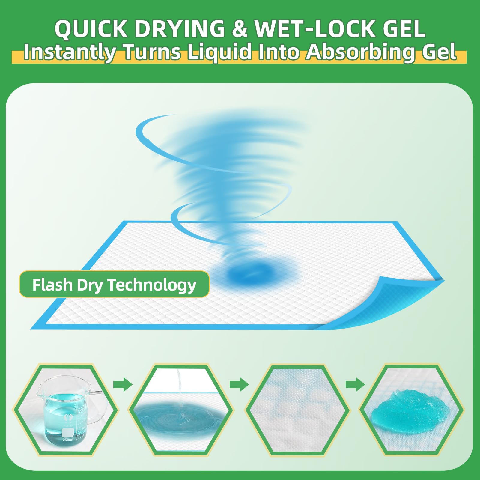 DEEP DEAR dog pads 30x36 for indoor and outdoor use on floors or lawns.