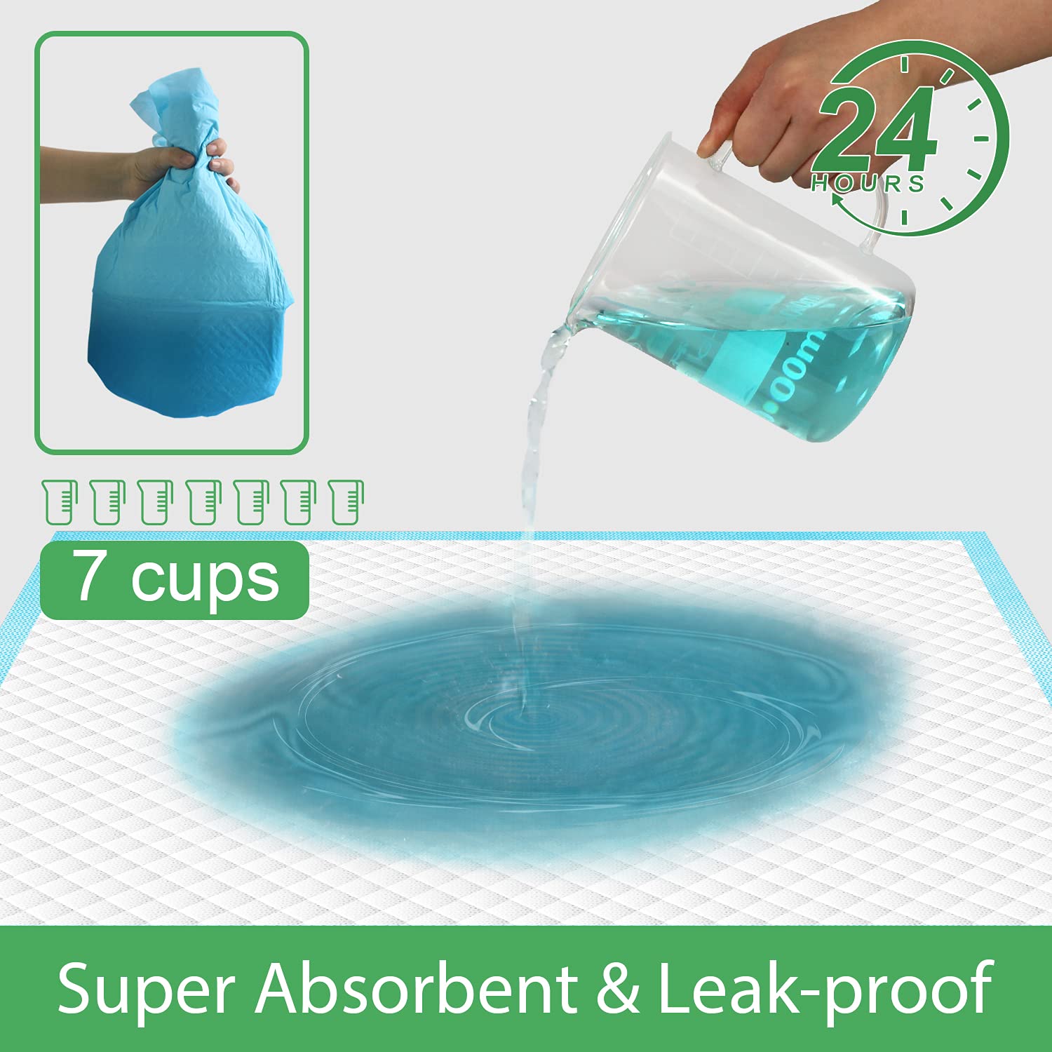 Deep Dear leak-proof backsheet protects floors from accidents.