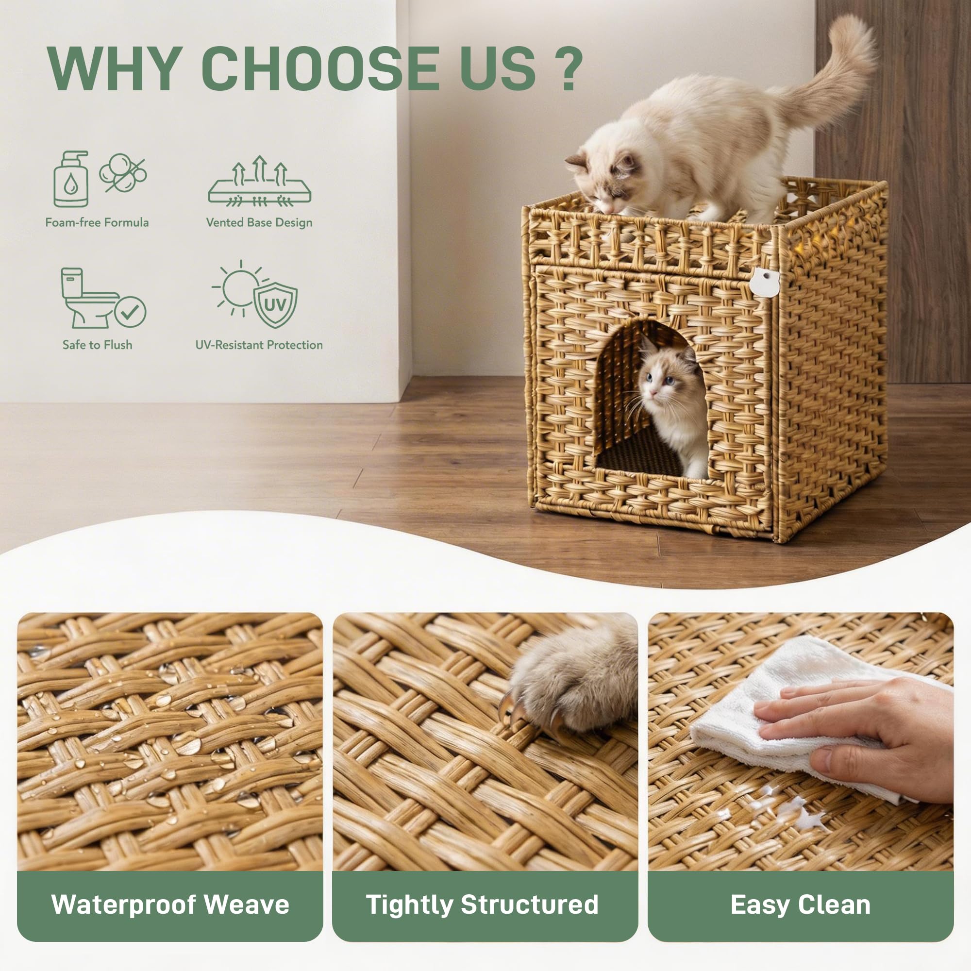 DeepRedCoast enclosed litter box cabinet as a stylish home accent