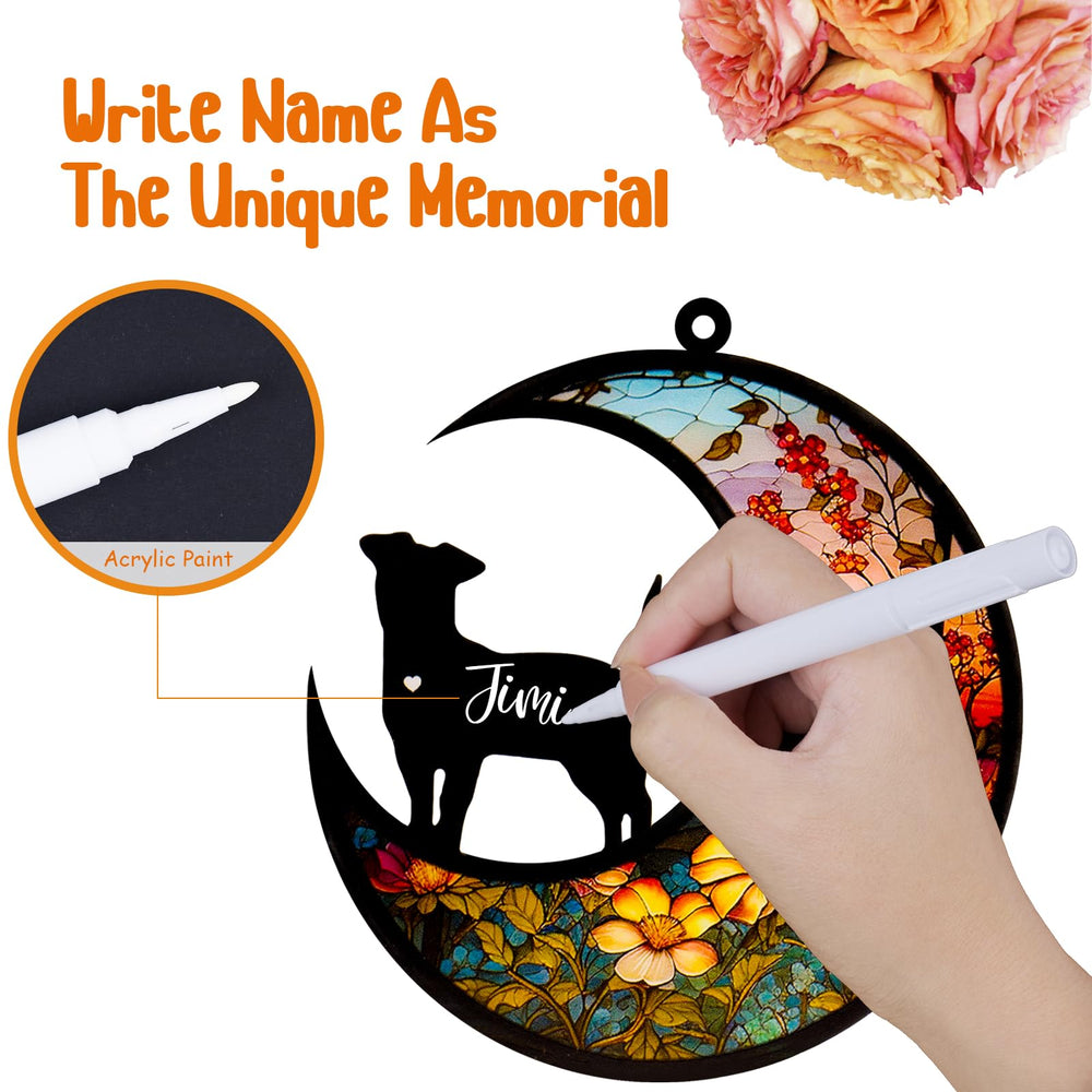 DeerZone Dog Memorial Suncatcher customizable appearance option for a personal tribute
