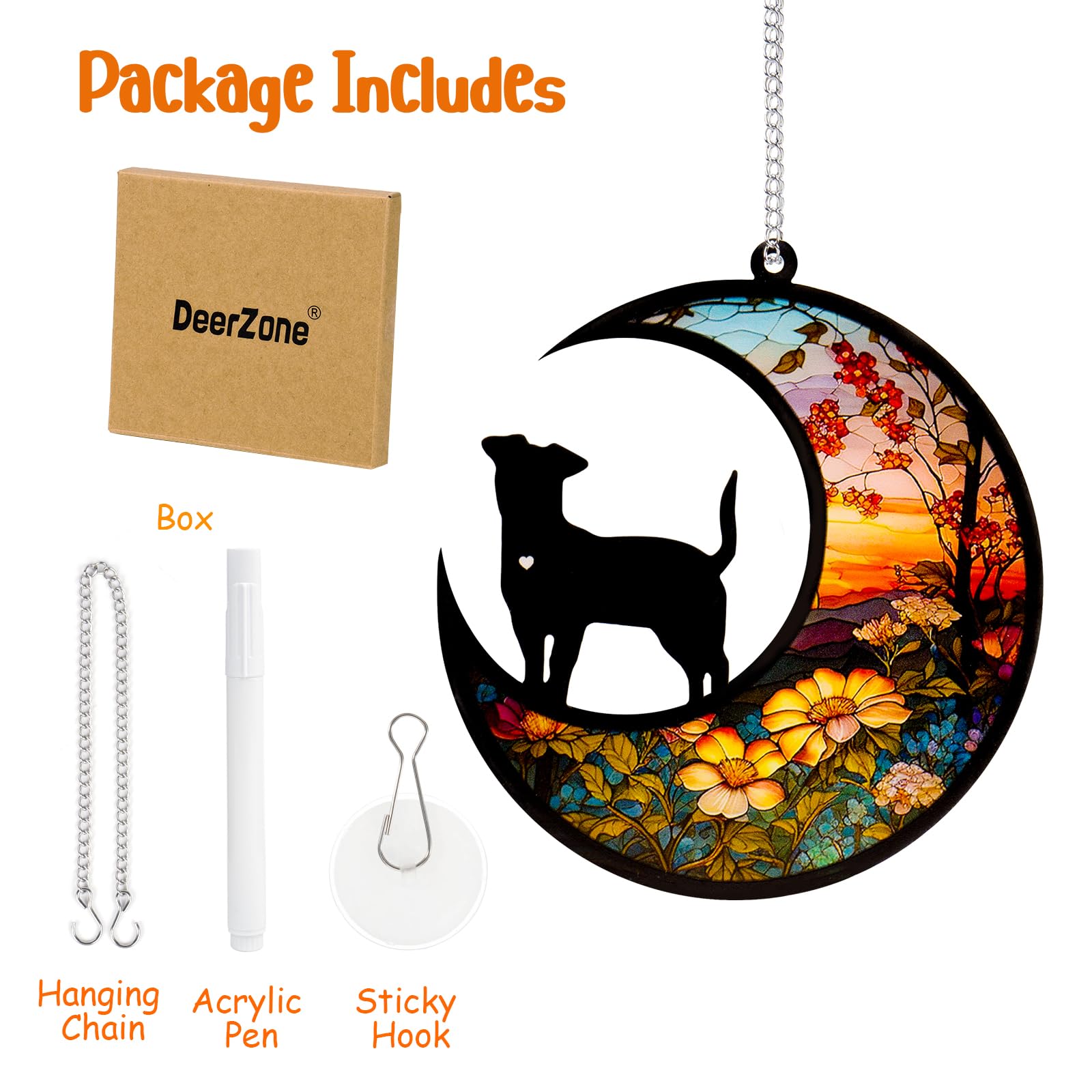 DeerZone Dog Memorial Suncatcher durable acrylic that catches sunlight beautifully