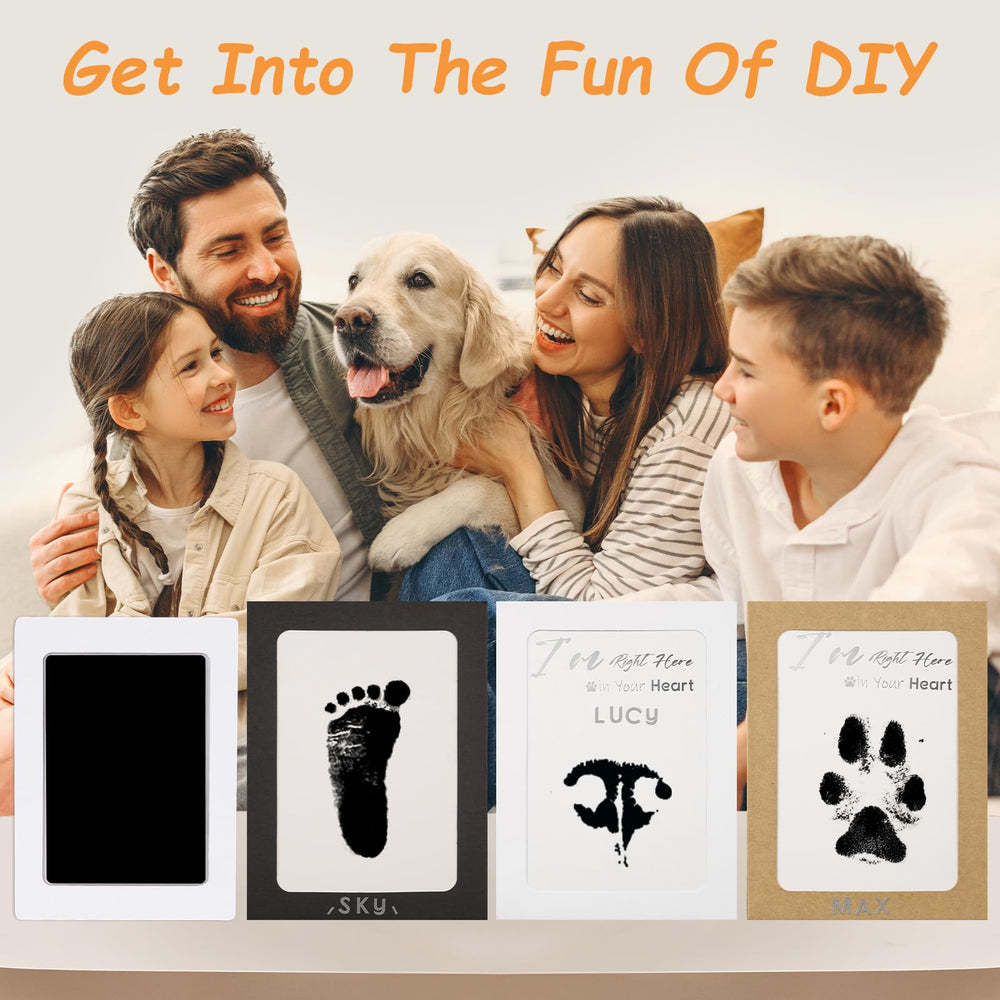 Birthday or memorial keepsake from DeerZone inkless paw print kit.