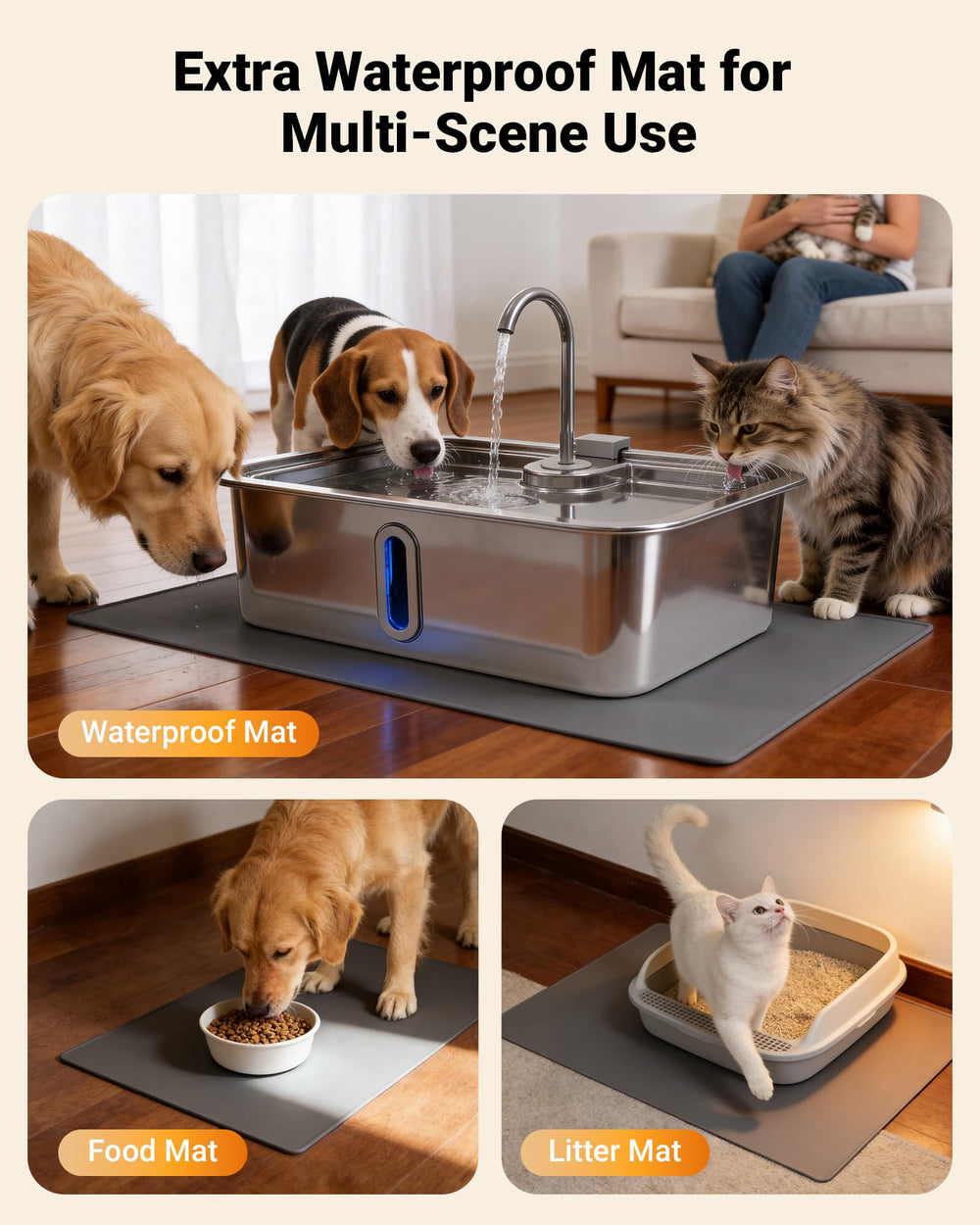 DeftPet 5-stage filtration maintains fresh-tasting water.