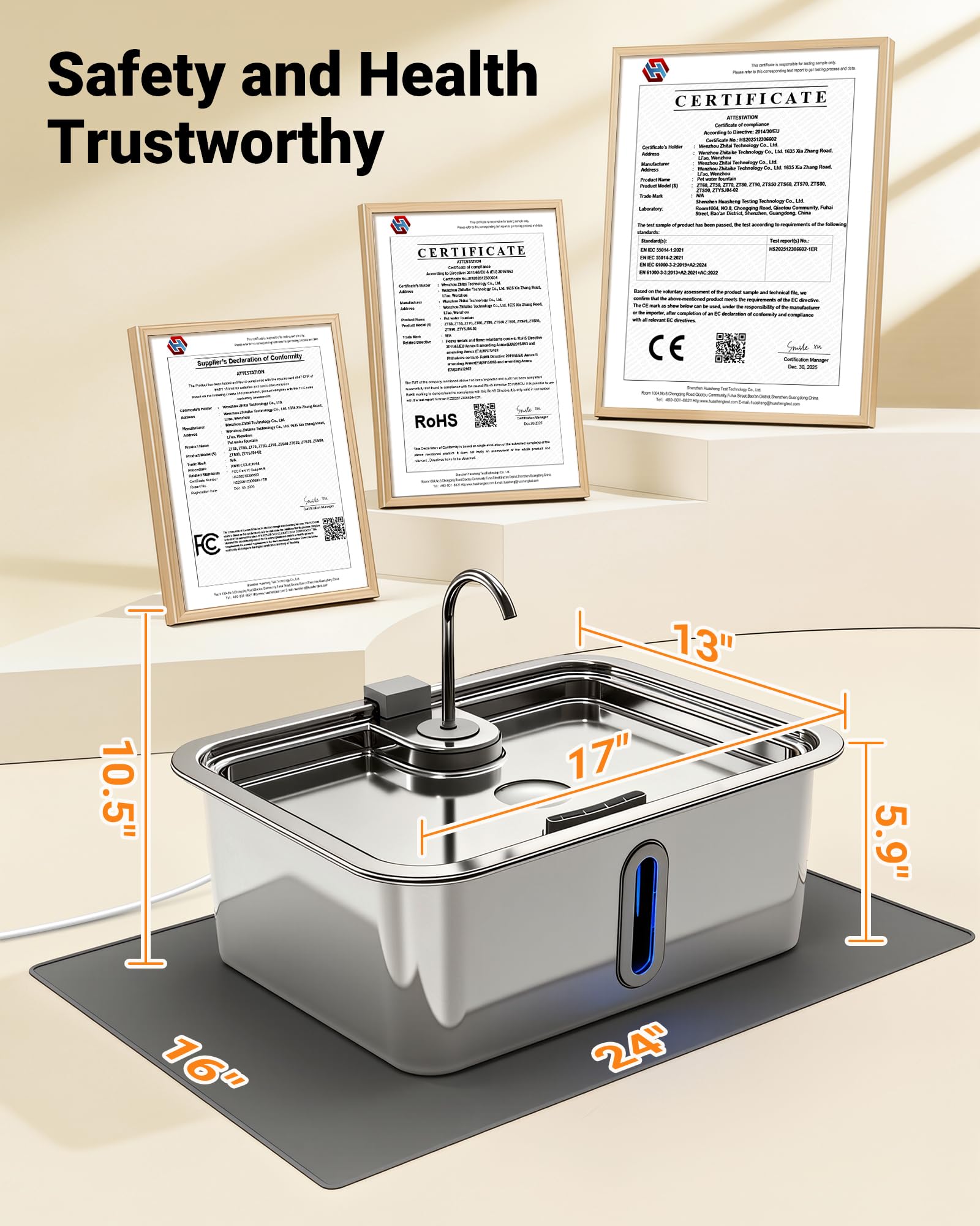 DeftPet fountain suitable for dogs and cats with large capacity.