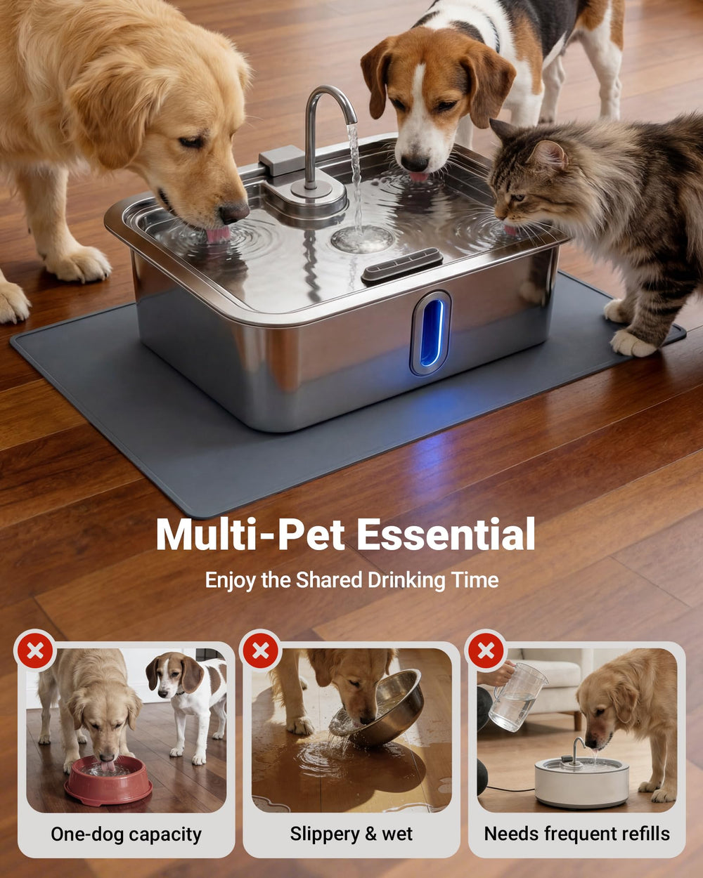 DeftPet plug, fill, and go design for easy setup.