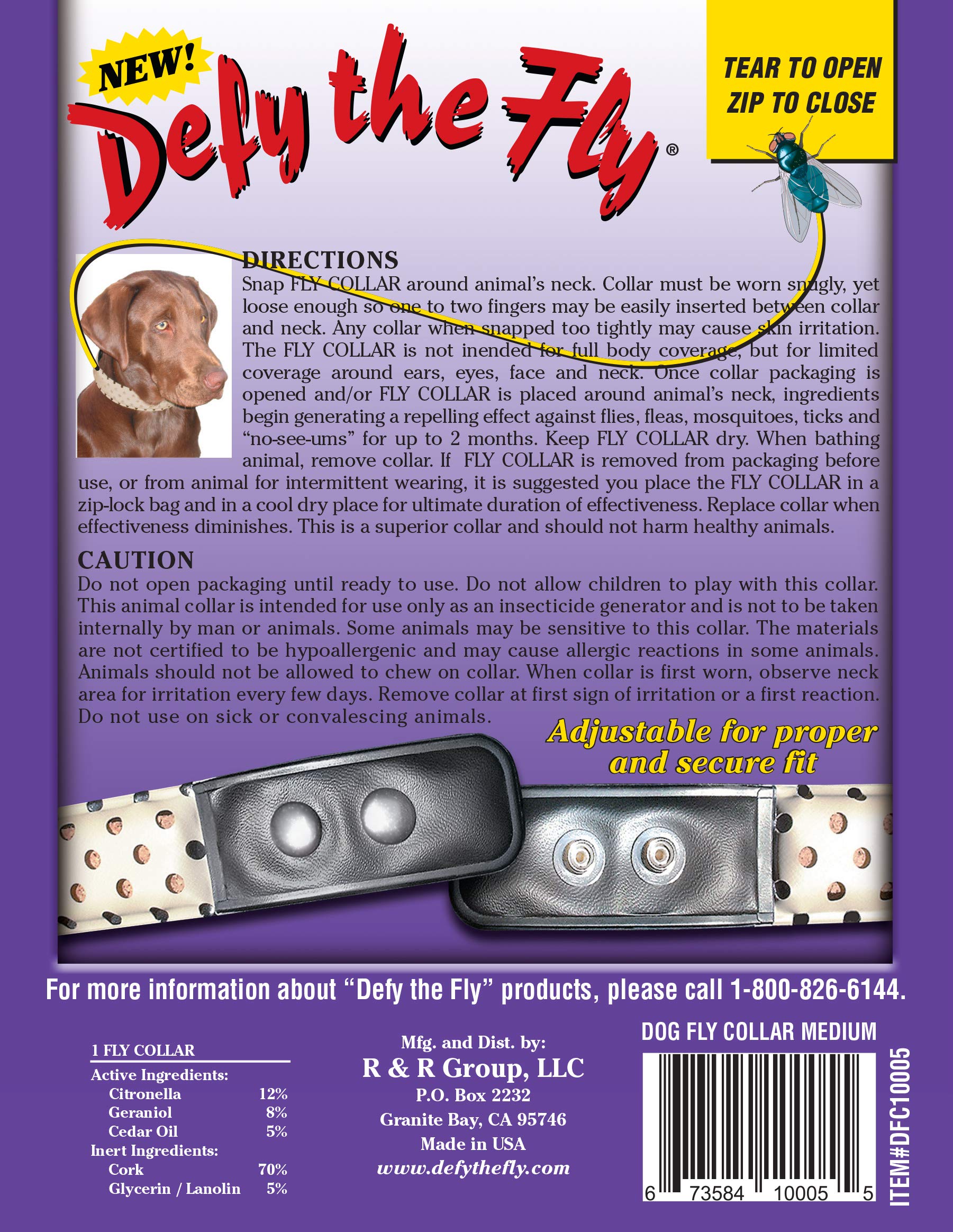 Closeup of Defy The Fly collar's natural texture and comfortable wear