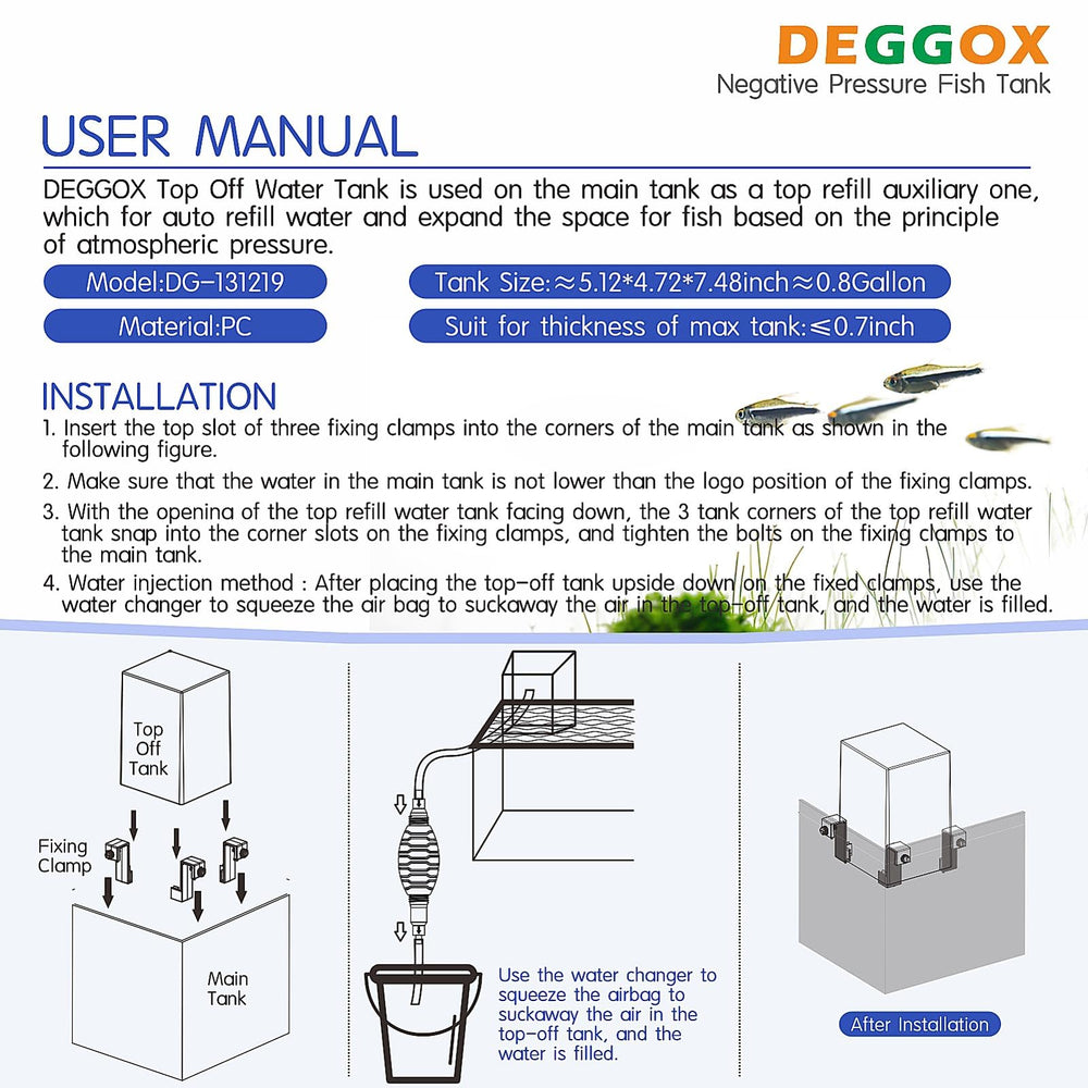 DEGGOX durable decorative gift idea for fish lovers and nano tanks