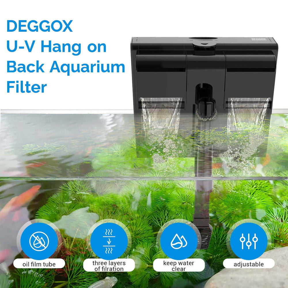 DEGGOX Easy installation for 30-45 gallon hang-on-back tanks