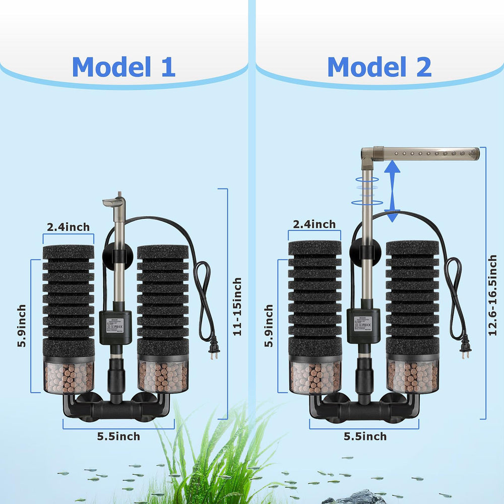 DEGGOX sponge filter with rain mode for softer tank circulation