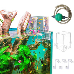 DEGGOX vacuum suspended fish tank with floating tower for enhanced display and space efficiency