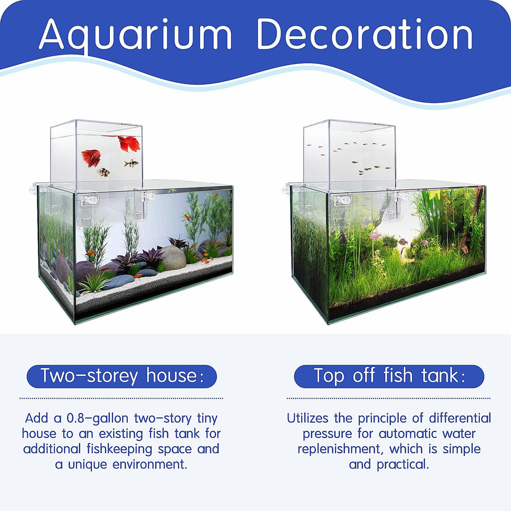 DEGGOX vertical tower design adds height and focal point to the aquarium