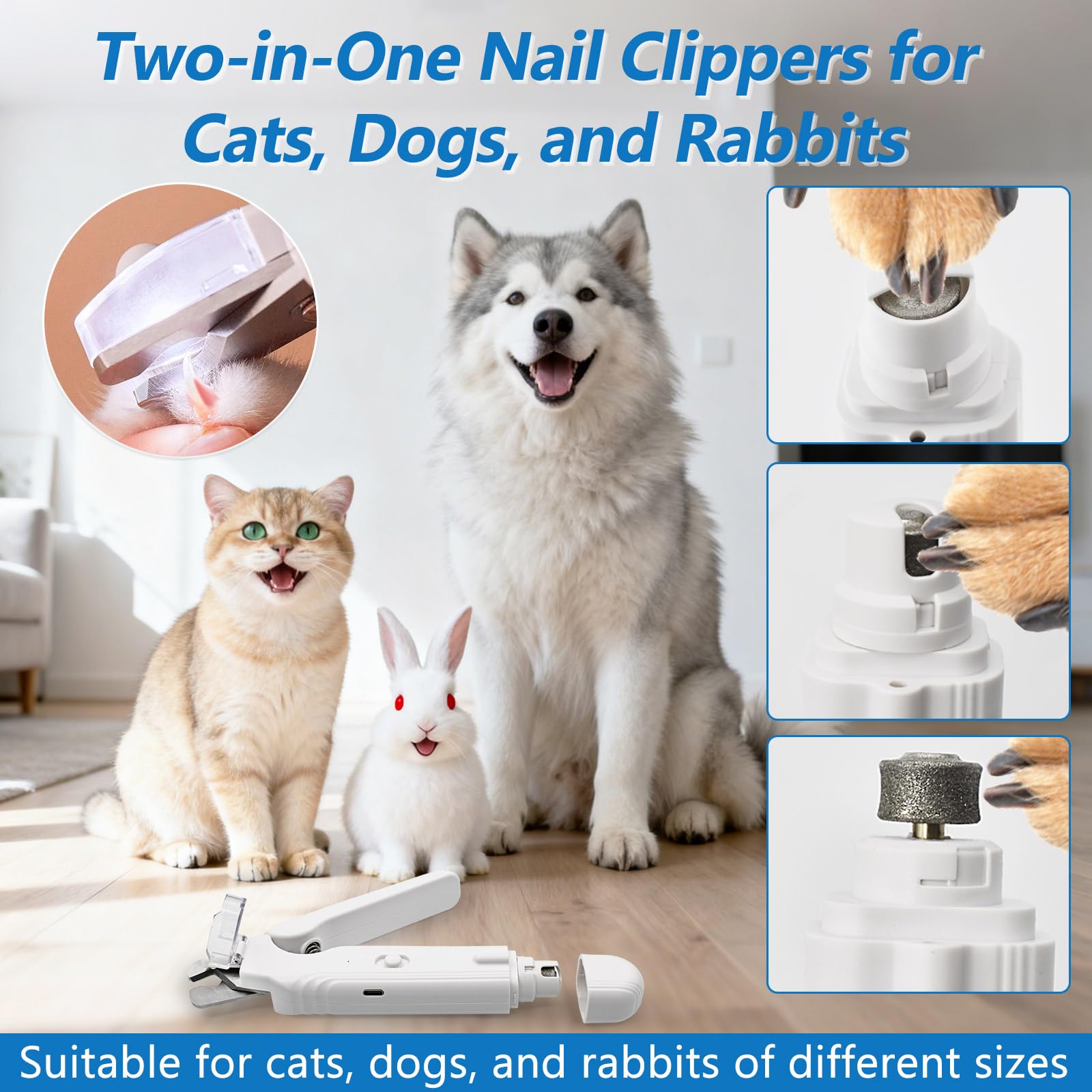 Deisunpet operates quietly to reduce pet stress during nail care.