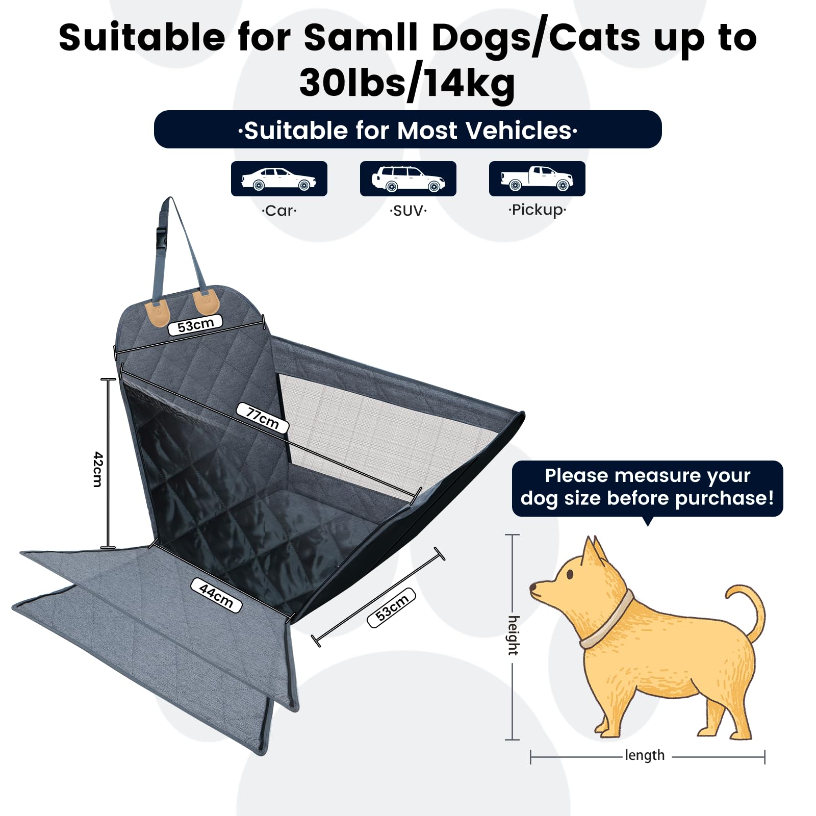 Dekeyoo breathable mesh window provides airflow and visibility for your dog.