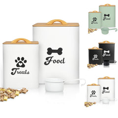 Dekosilave large dog treat container with airtight lid for freshness