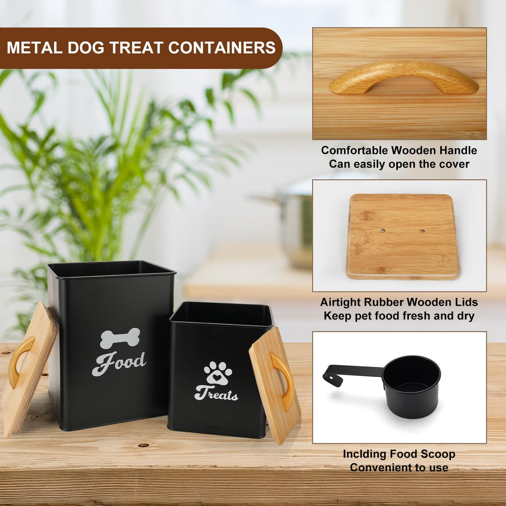 Dekosilave large-capacity dog treat container preserves freshness for daily rewards.