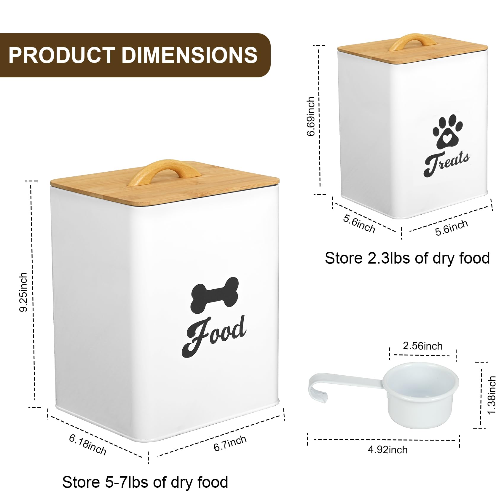 Dekosilave two-pack dog treat jars set on a counter