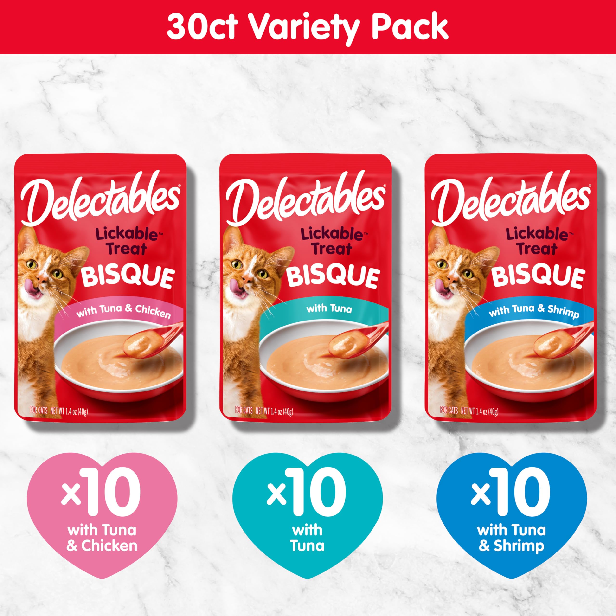 Delectables grain-free bisque recipe, no fillers or by-products for clean feeding.