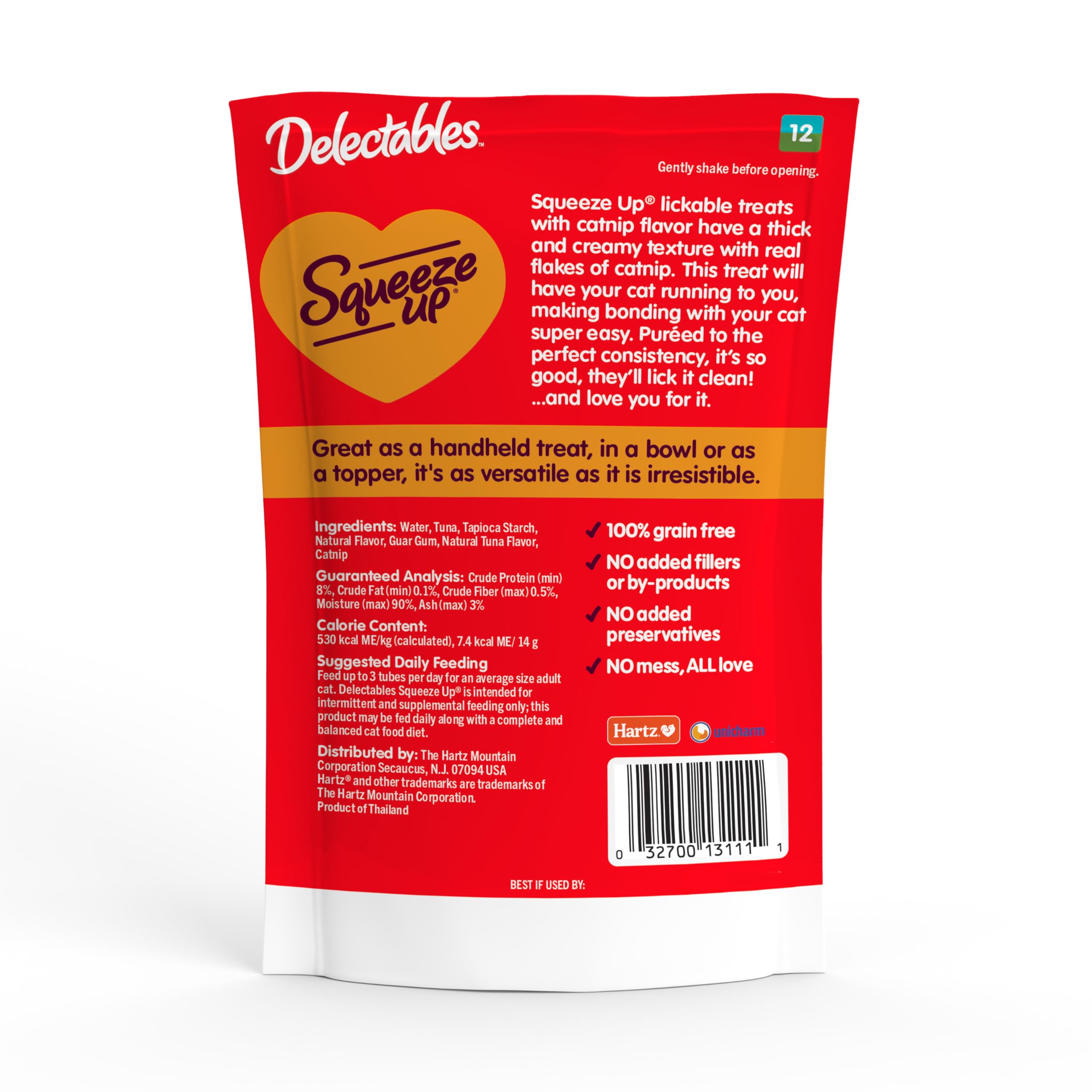 Delectables grain-free formula label on packaging